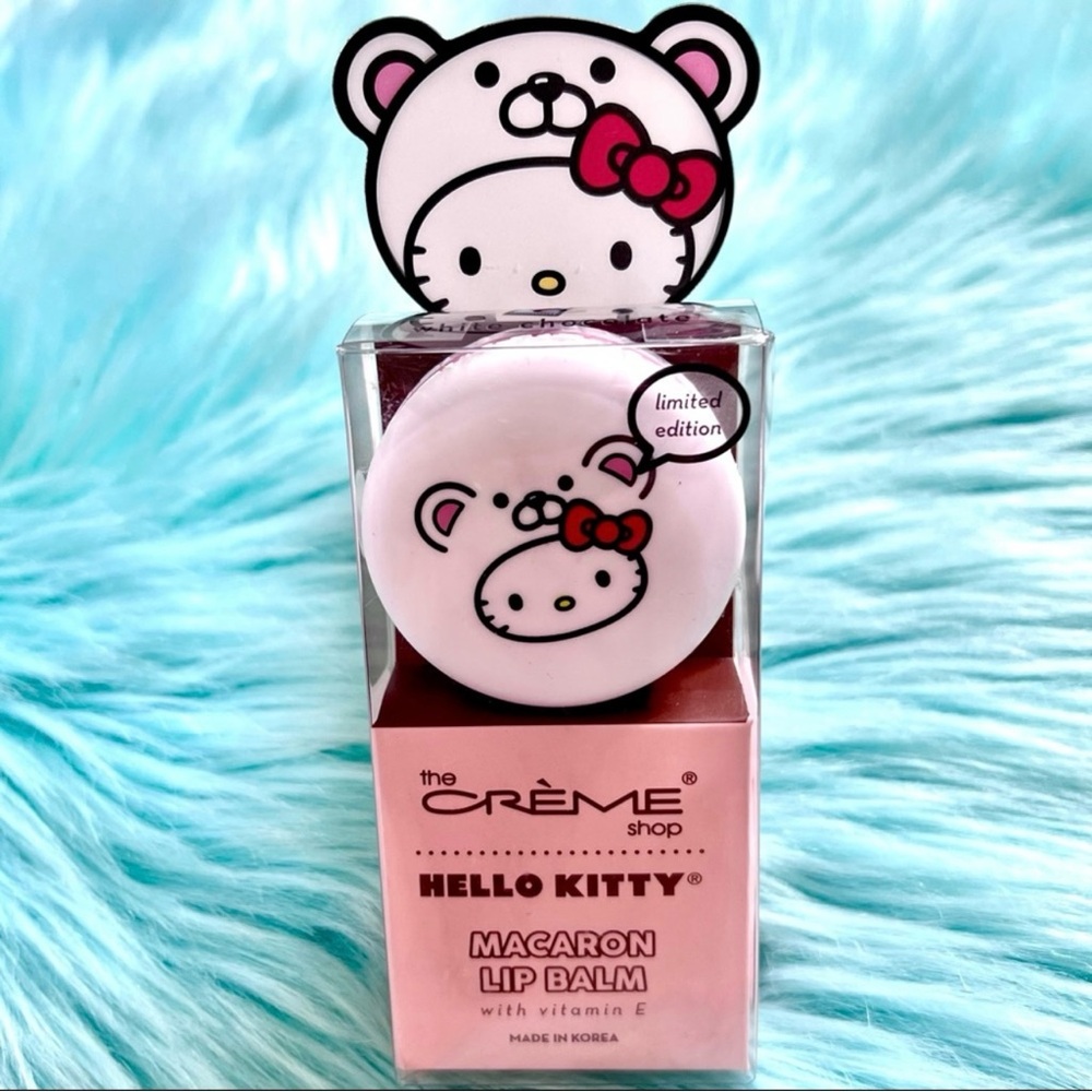 Crème Shop X Sanrio White Chocolate Limited Edition Hello Kitty Macaron Lip Balm - Picture 2 of 6